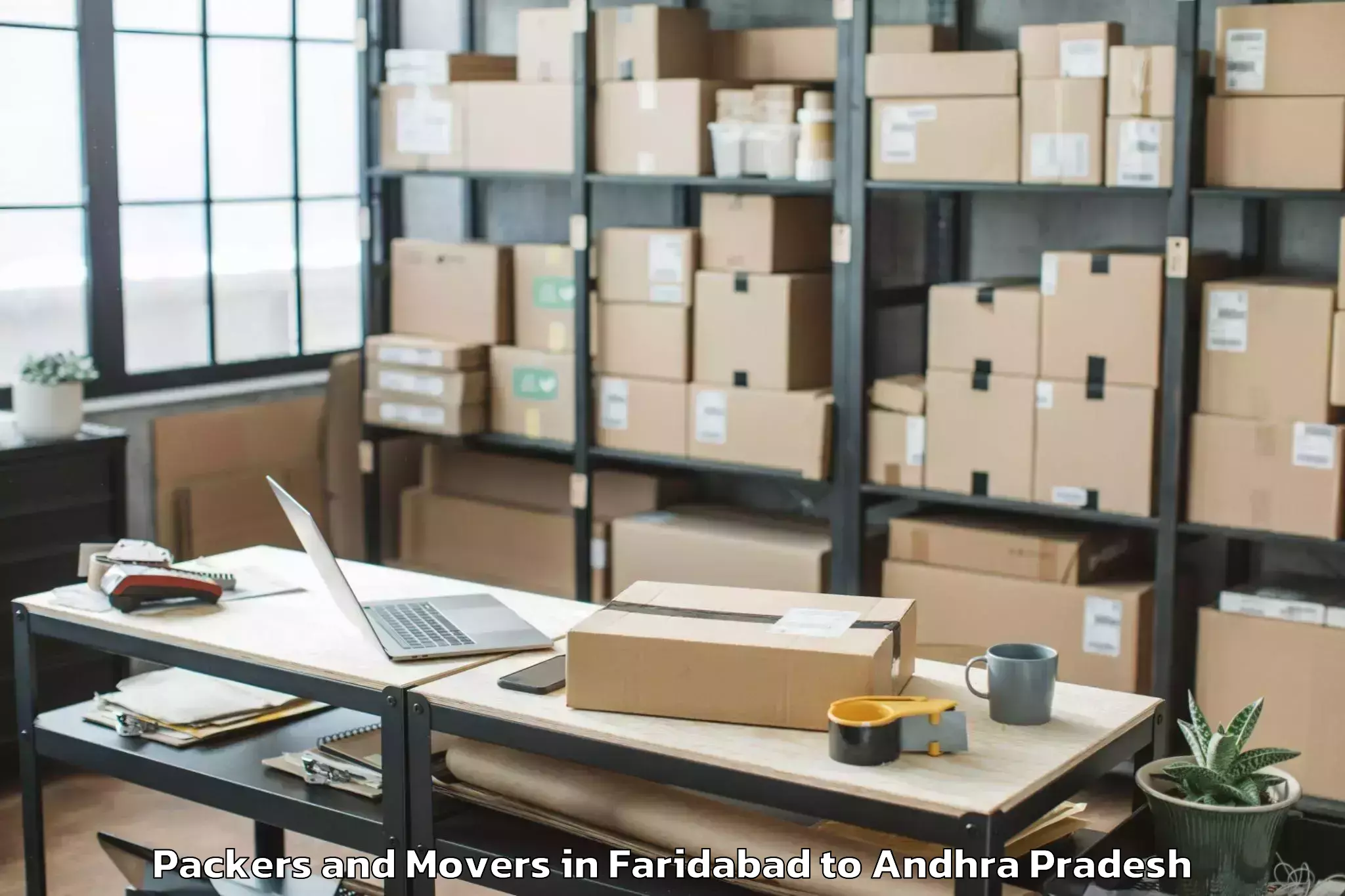 Quality Faridabad to Narasaraopeta Packers And Movers